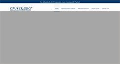 Desktop Screenshot of cpuser.org